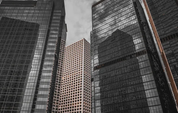 Hong Kong Modern Architecture Hong Kong Business Building Closed Black — Stock Photo, Image