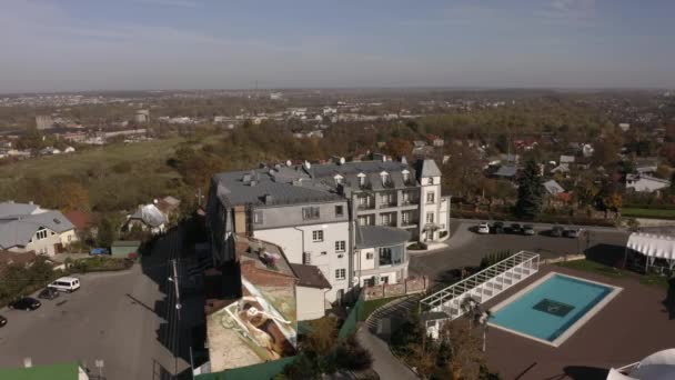 Vista Aérea Las Montañas Cárpatos Río Stryi — Vídeos de Stock