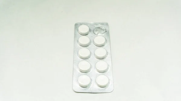 Tablets Pills Packet Isolated White Background Medicine Drug Used Treat — Stock Photo, Image