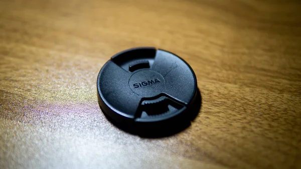 Bangi Malaysia September 2019 Center Pinch Front Lens Cap Sigma — Stock Photo, Image