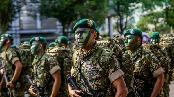 Putrajaya Malaysia August 2019 Κοντινό Πλάνο Άποψη Του Σώματος Παρέλαση — Φωτογραφία Αρχείου