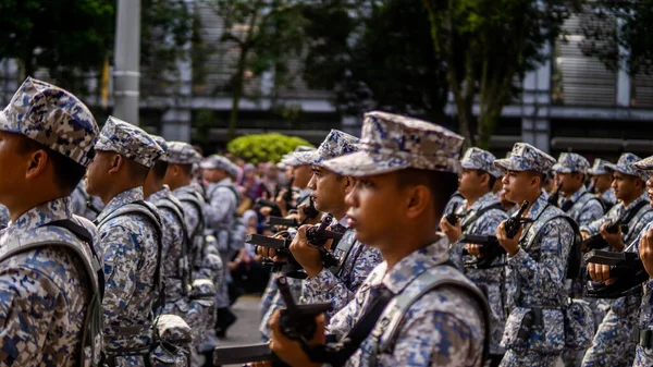 Putrajaya Malaysia August 2019 Close View Parade Contingent Marching 62Nd — Stock Photo, Image