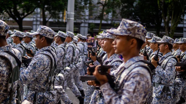 Путраджая Малайзия Августа 2019 Года Вид Марша Контингента Парада День — стоковое фото