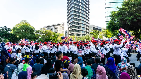 Putrajaya Malaysia Augusti 2019 Närbild Paraden Kontingent Marscherar 62Nd Självständighetsdagen — Stockfoto