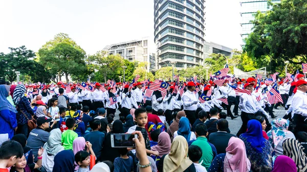 Putrajaya Malaisie Août 2019 Vue Rapprochée Contingent Défilés Marchant 62E — Photo