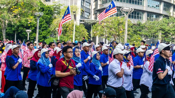 Putrajaya Malezja Sierpnia 2019 Widok Bliska Marsz Parady Dniu Niepodległości — Zdjęcie stockowe