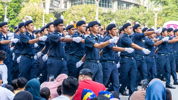 Putrajaya Maleisië Augustus 2019 Close Van Parade Contingent Marcheren 62E — Stockfoto