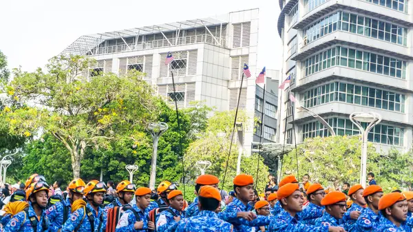 Putrajaya Maleisië Augustus 2019 Close Van Parade Contingent Marcheren 62E — Stockfoto