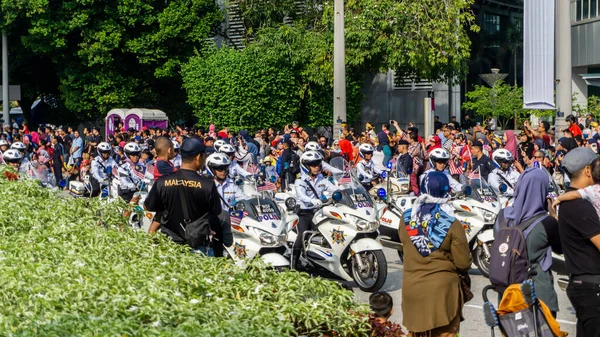 Putrajaya Malasia Agosto 2019 Vista Cerca Del Contingente Desfile Marchando —  Fotos de Stock