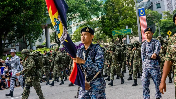 Putrajaya Malajzia 2019 Augusztus Közelkép Felvonulásról Függetlenségi Napon Vagy Malajziai — Stock Fotó