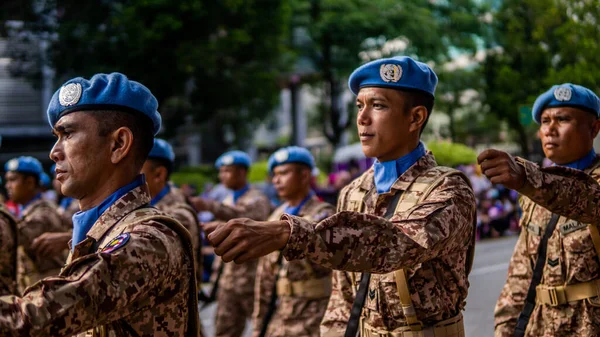 Putrajaya Malaysia August 2019 Κοντινό Πλάνο Άποψη Του Σώματος Παρέλαση — Φωτογραφία Αρχείου