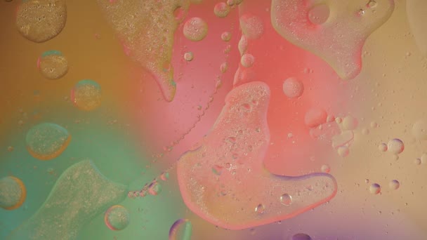 Fantastisk struktur av färgglada bubblor. Kaotiska rörelser. Abstrakt bakgrund — Stockvideo