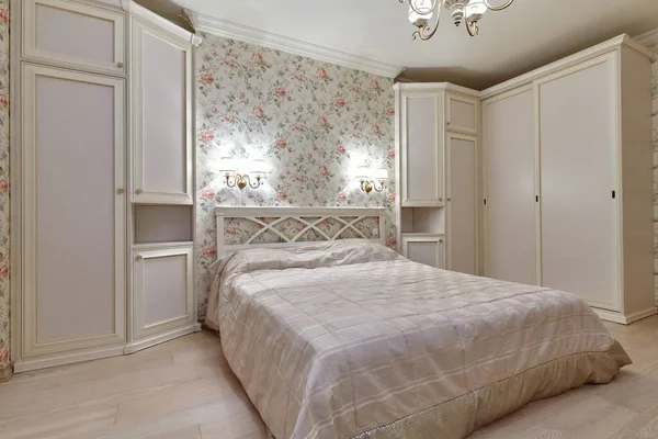 Makuuhuone Kaunis Sisustus — kuvapankkivalokuva