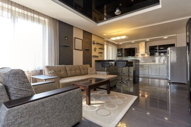 Mutfak ve oturma odası