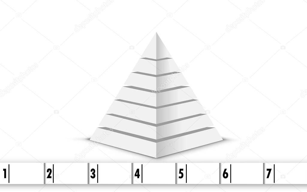 white pyramid infographic template for business