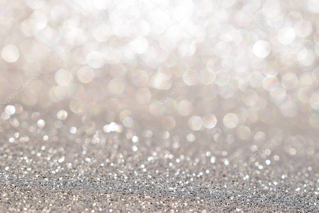 sparkle of silver glitter abstract background