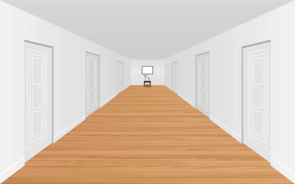 Couloir Central Hôtel — Image vectorielle