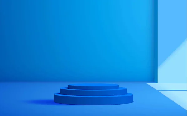 Μπλε Showscase Στο Μπλε Δωμάτιο Στούντιο — Διανυσματικό Αρχείο