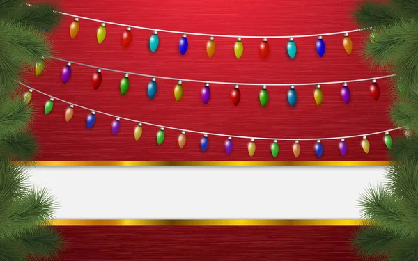 Ampoules Colorées Pin Sur Plaque Rouge — Image vectorielle