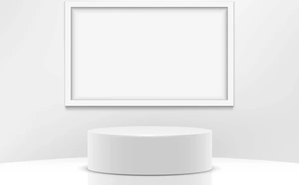 White Stand White Board Studio Room — 스톡 벡터