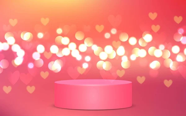 Ροζ Βάθρο Αφηρημένο Φόντο Φως Της Καρδιάς — Διανυσματικό Αρχείο