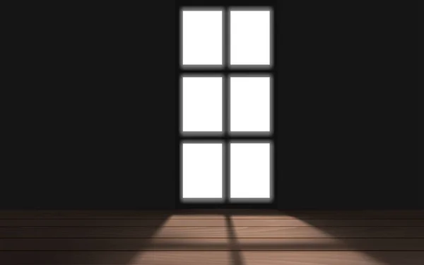 Λευκό Φως Από Την Πόρτα Στο Σκοτεινό Δωμάτιο — Διανυσματικό Αρχείο