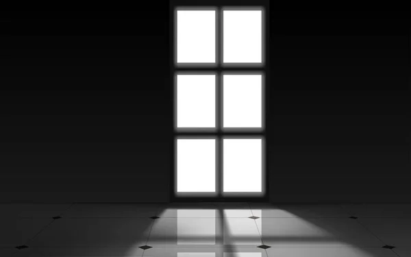 Белый Свет Двери Темной Комнате — стоковый вектор