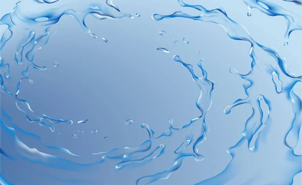 Иллюстрация фона с брызгами воды — стоковый вектор