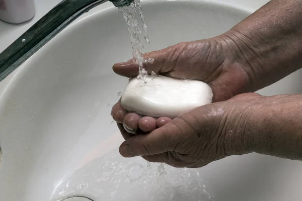 Importante Lavarse Las Manos Para Prevenir Infección Viral —  Fotos de Stock