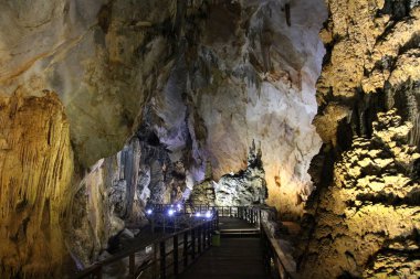 Paradise Cave in the national park Vietnam clipart