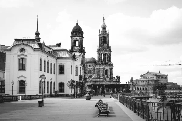 Dresden Egy Gyönyörű Város Németország Keleti Részén Lenyűgöző Épületekkel Barokk — Stock Fotó