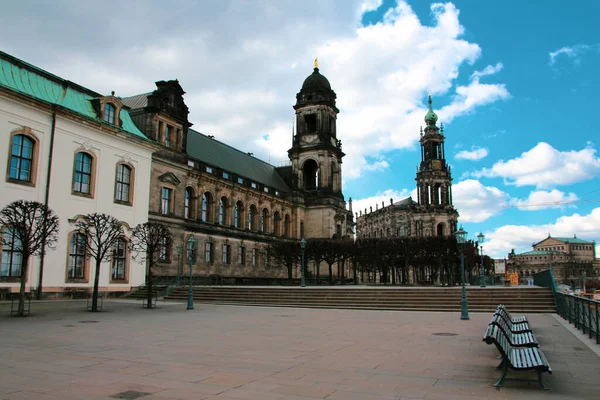 Dresden Egy Gyönyörű Város Németország Keleti Részén Lenyűgöző Épületekkel Barokk — Stock Fotó