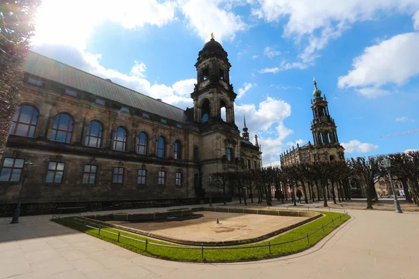 Dresden Egy Gyönyörű Város Németország Keleti Részén Lenyűgöző Épületekkel Barokk — Stock Fotó