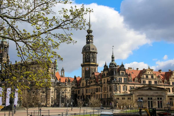 Dresden Egy Gyönyörű Város Németország Keleti Részén Lenyűgöző Épületekkel Barokk — Stock Fotó