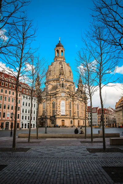 Dresden Egy Gyönyörű Város Németország Keleti Részén Lenyűgöző Épületekkel Barokk — Stock Fotó