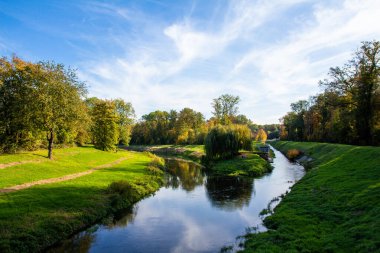 Leipzig, Almanya 'daki güzel manzaranın etkisi