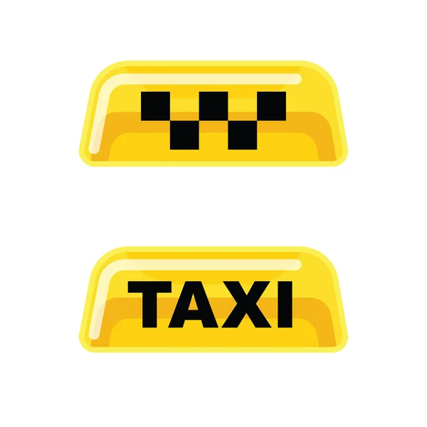 出租车标志孤立的矢量集 — 图库矢量图片