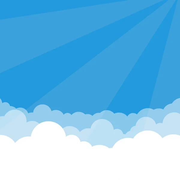 Simple Sky Clouds Vektör Illüstrasyonunun Perspektif Etkisi Arkaplan Olarak Kullanabilir Vektör Grafikler