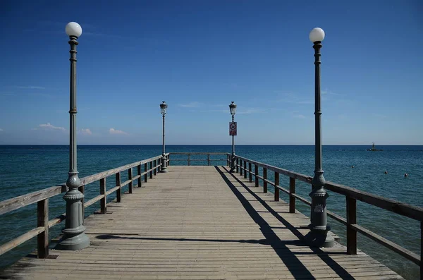 Het Blauw Paralia Katerini Aan Zee — Stockfoto