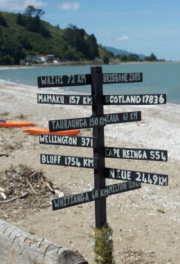 Çeşitli yerlere iz turistik yerler ve Avustralya ve Yeni Zelanda şehirler. Mesafeler Velington, Brisbane, vb.