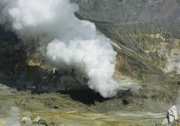 Frammento di vulcano funzionante a White Island, Nuova Zelanda — Foto Stock