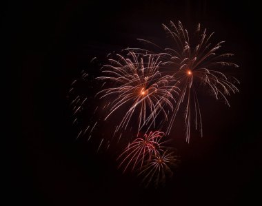 Havai fişek arka plan. Fireworks uygulamasında Malta. Tatil kavramı