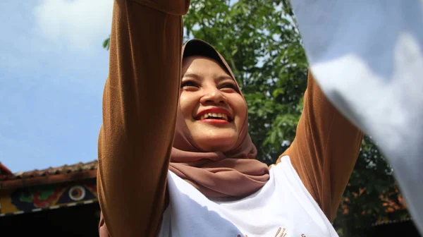 Bir Grup Insan Kasım 2019 Takım Dayanışması Magelang Endonezya Desteklemek — Stok fotoğraf