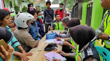 20 Mayıs 2019, Batang, Endonezya, Batang, Endonezya, Batang, trafik polisi.