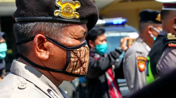 Blurry Immagini Soft Focus Membri Dell Esercito Della Polizia Indossano — Foto Stock
