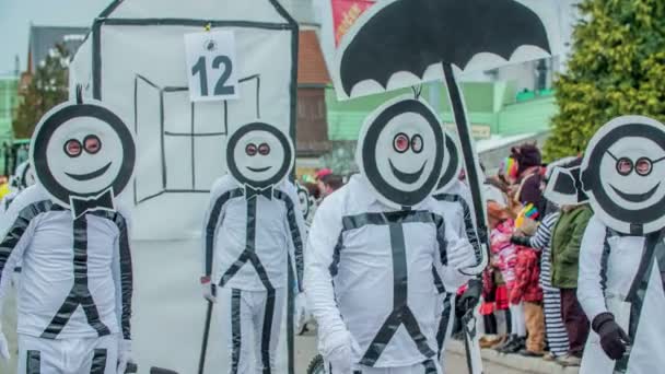 Einige Maskottchen Auf Diesem Festival Sind Wirklich Kreativ Sind Viele — Stockvideo