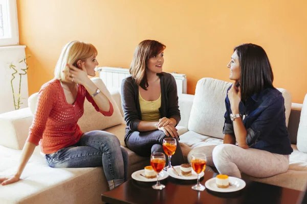 Amigos femeninos teniendo chat —  Fotos de Stock