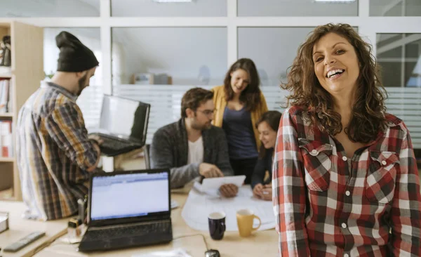 Young freelancers working In office Stock Photo