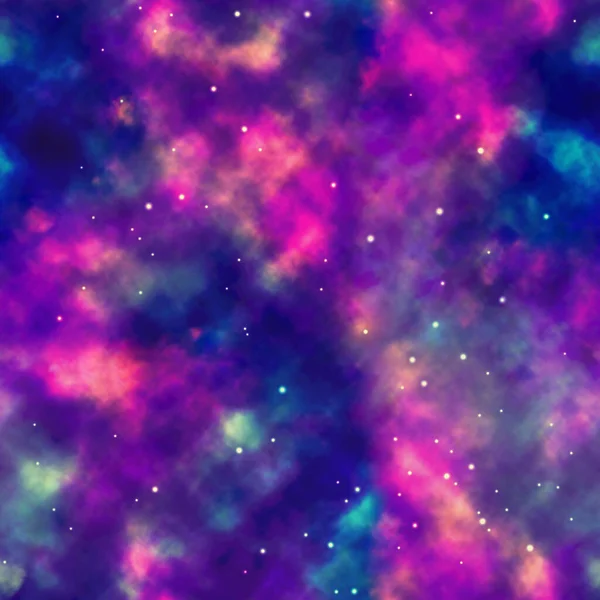 Modello Galaxy senza soluzione di continuità. Universo spaziale ripetere marmo brillante astratto texture liquido di sfondo. Design fluido alla moda. Moderno cosmo colorato pittura illustrazione carta da parati con stelle — Foto Stock