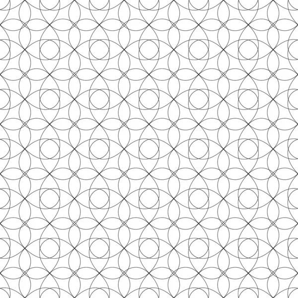 Nahtloses Muster mit schwarzen geometrischen Mustern auf weißem Hintergrund — Stockvektor